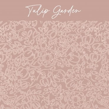 Tulip Garden Embossing Parchment Sheets - Pack of 6
