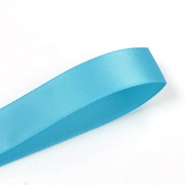 Turquoise Double-Faced Satin Ribbon - 10mm