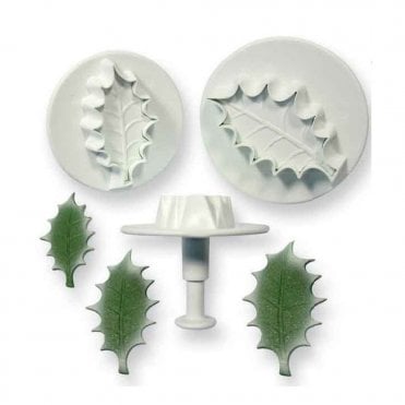 Veined Holly Leaf Plunger - Set Of 3