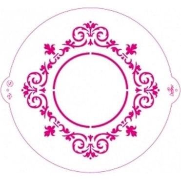 Vintage Frame - Cake Decorating Stencil 25cm