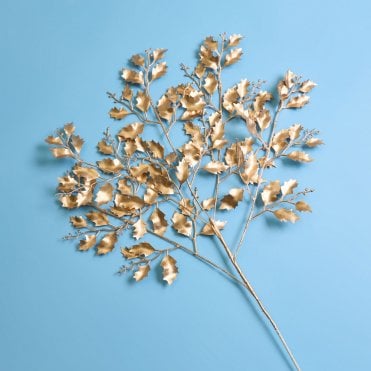 Vintage Gold Christmas Leaf