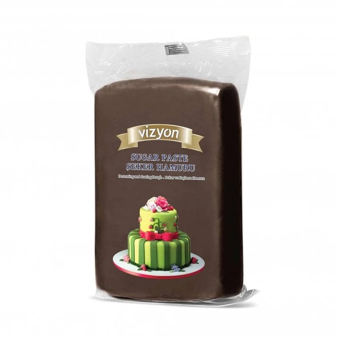 Vizyon Brown Premium Sugar Paste Fondant - 1kg