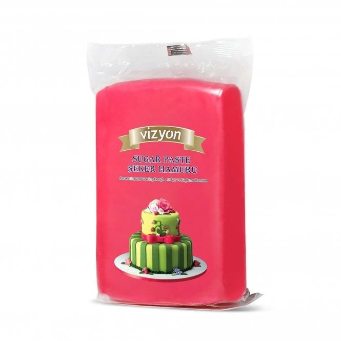 Vizyon Fuchsia Premium Sugar Paste Fondant - 1kg