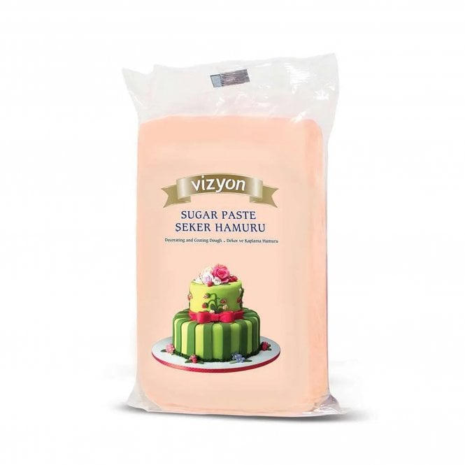 Vizyon Light Salmon Premium Sugar Paste Fondant - 1kg