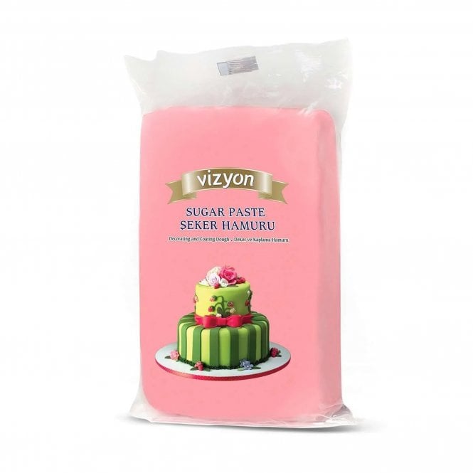 Vizyon Pink Premium Sugar Paste Fondant - 1kg