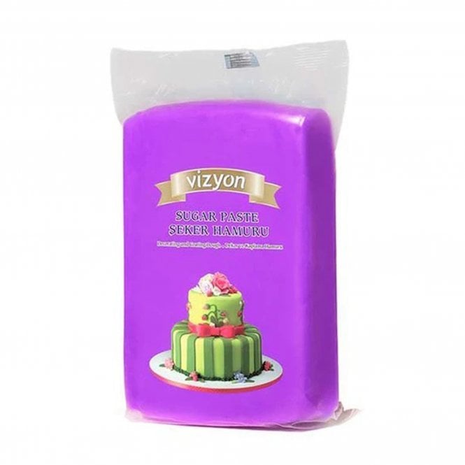 Vizyon Purple Premium Sugar Paste Fondant - 1kg