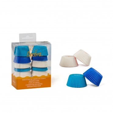 White And Blue Shades Mini Cupcake Baking Cups Pack of 200