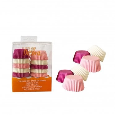 White And Pink Shades Mini Cupcake Baking Cups Pack of 200