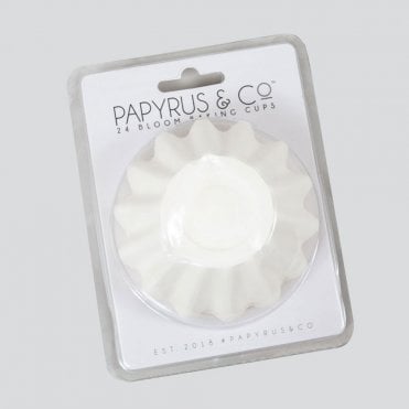 WHITE Bloom Baking Cups - Pack of 24