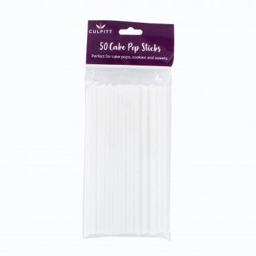 White Cake Pop Sticks - Pack of 50