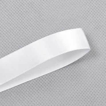 White Double-Faced Satin Ribbon - 15mm