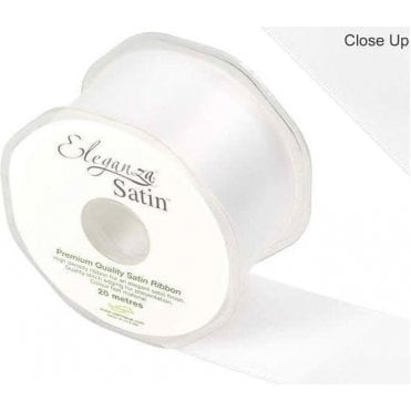 White - Double Faced Satin Ribbon
