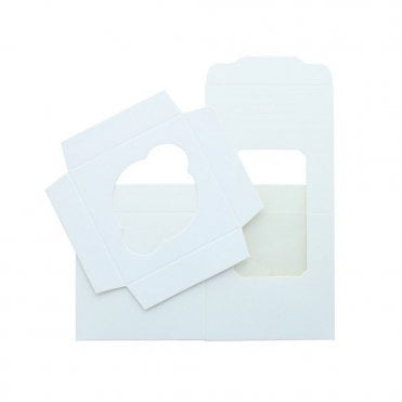 White Single Cupcake Box with Side Window and Insert - Holds 1 - *MULTI-BUY DISCOUNTS*