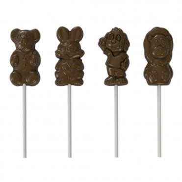 Wild Animals Pop Polycarbonate Chocolate Mould - 8 Cavities (275 x 175 x 25mm)