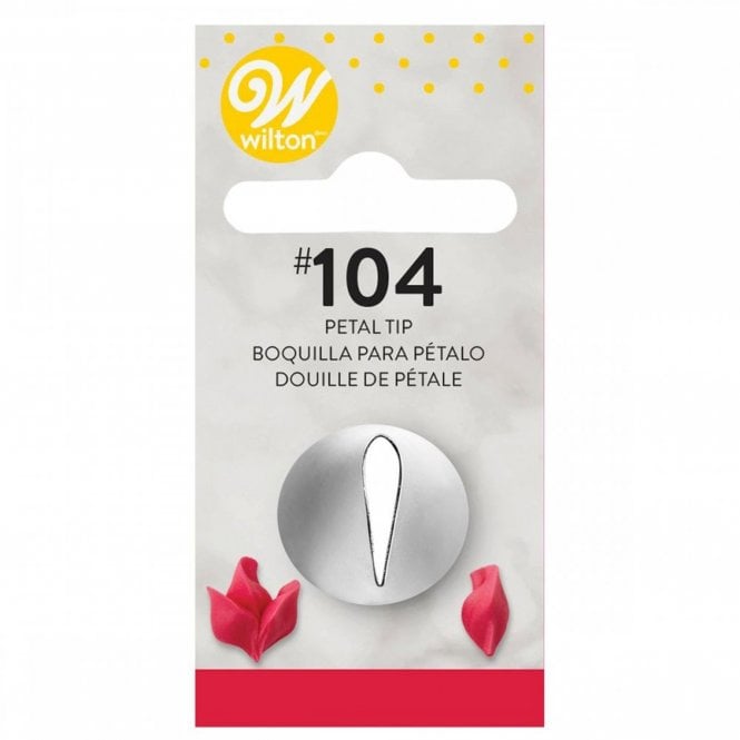 Wilton #104 Petal Carded Decorating Tip 