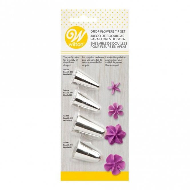 Wilton 4 Piece Drop Flowers Tip Set