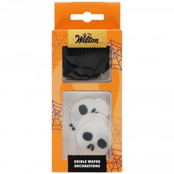 Wilton Bats & Skull Edible Wafer Decorations - Set of 18