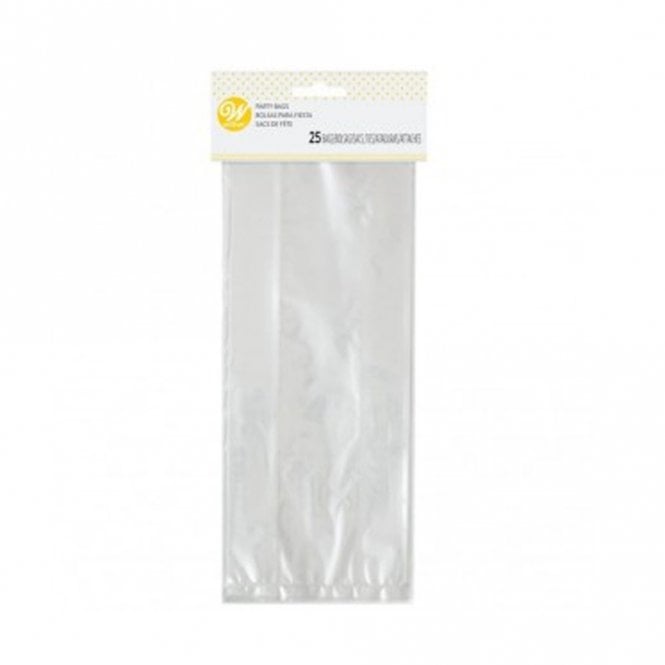 Wilton Clear Party Bags With Ties - Pack Of 25