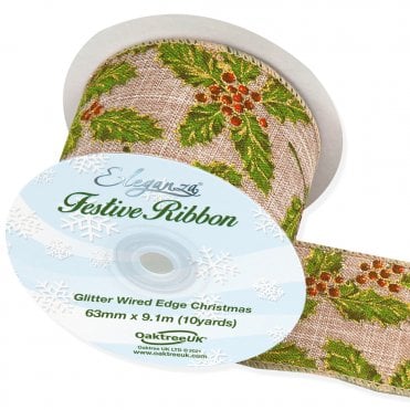 Wired Edge Holly 63mm x 9.1m Design No.379