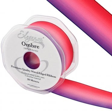 Wired Edge Ombre Ribbon 38mm x 20m Tone No.293