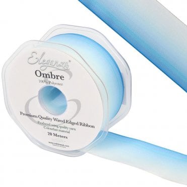 Wired Edge Ombre Ribbon 38mm x 20m Tone No.298