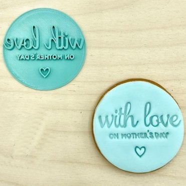 With Love on mothers Day Embosser Stamp