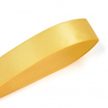 Yellow Gold Double-Faced Satin Ribbon - 15mm